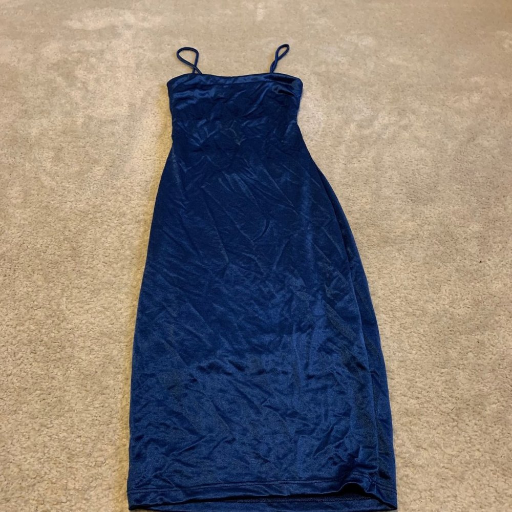 Windsor Navy Body Con Back Strap Dress Size S